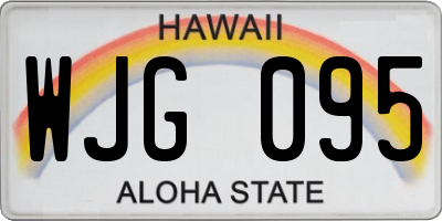 HI license plate WJG095