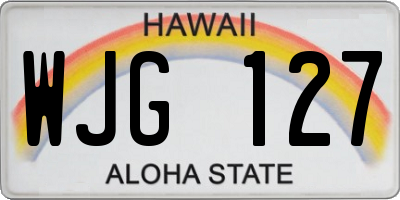 HI license plate WJG127