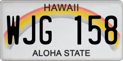 HI license plate WJG158