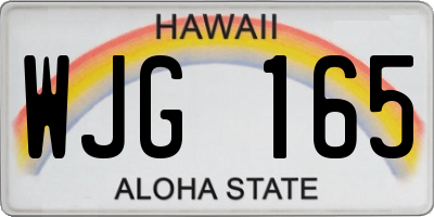 HI license plate WJG165