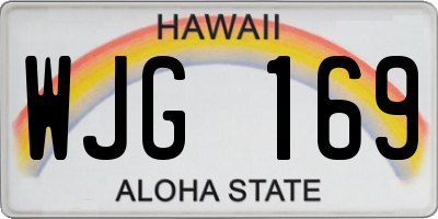 HI license plate WJG169
