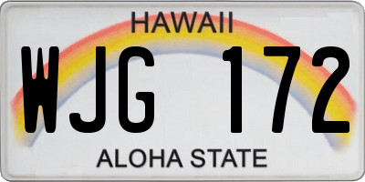 HI license plate WJG172