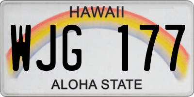 HI license plate WJG177