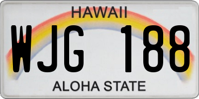 HI license plate WJG188