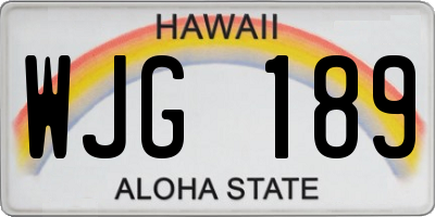 HI license plate WJG189