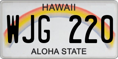HI license plate WJG220