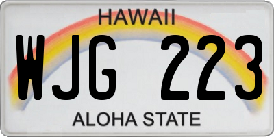 HI license plate WJG223