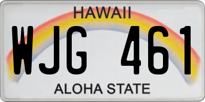 HI license plate WJG461