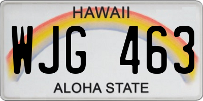 HI license plate WJG463