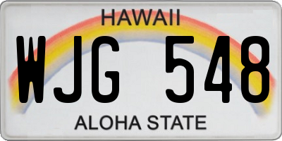 HI license plate WJG548