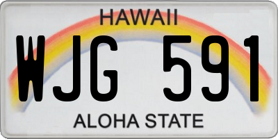 HI license plate WJG591