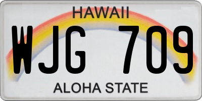HI license plate WJG709