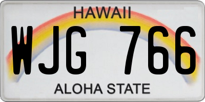 HI license plate WJG766