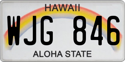HI license plate WJG846
