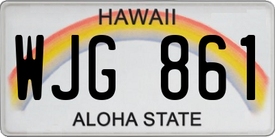 HI license plate WJG861