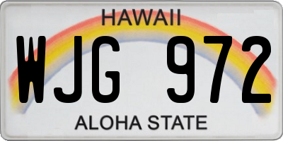 HI license plate WJG972