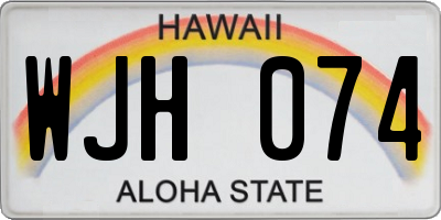 HI license plate WJH074