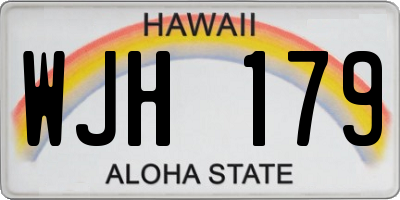 HI license plate WJH179