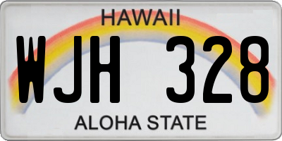 HI license plate WJH328