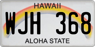 HI license plate WJH368