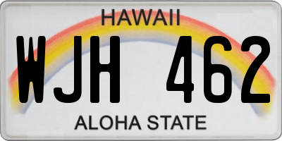 HI license plate WJH462
