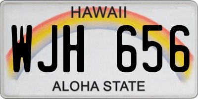 HI license plate WJH656