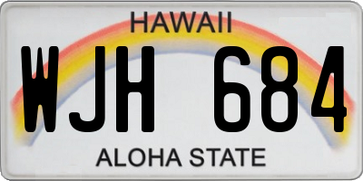 HI license plate WJH684
