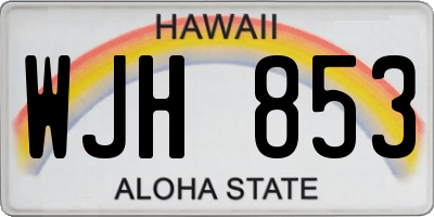 HI license plate WJH853