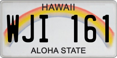 HI license plate WJI161
