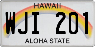 HI license plate WJI201