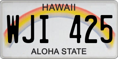 HI license plate WJI425