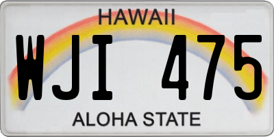HI license plate WJI475