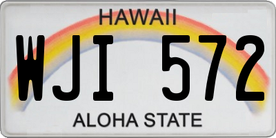 HI license plate WJI572
