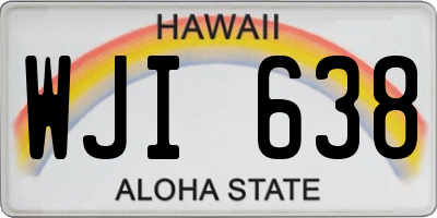 HI license plate WJI638