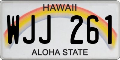 HI license plate WJJ261