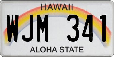 HI license plate WJM341