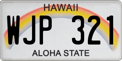 HI license plate WJP321