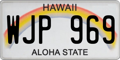 HI license plate WJP969