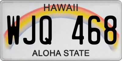 HI license plate WJQ468
