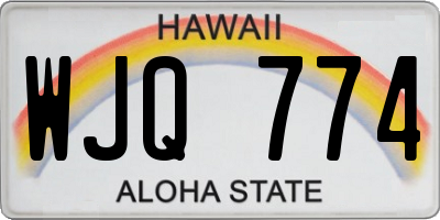HI license plate WJQ774