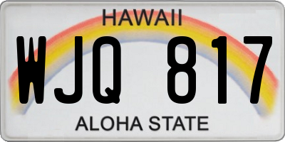 HI license plate WJQ817