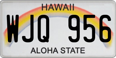 HI license plate WJQ956