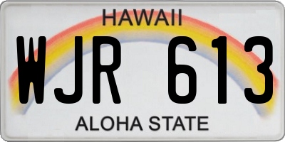HI license plate WJR613