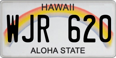 HI license plate WJR620