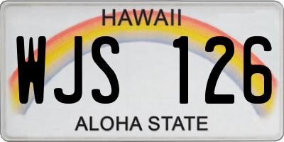 HI license plate WJS126