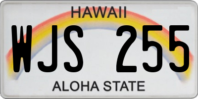HI license plate WJS255