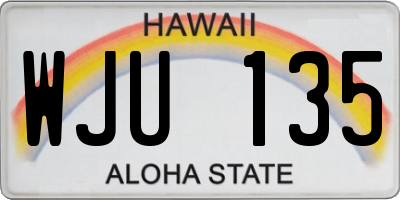 HI license plate WJU135