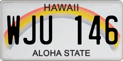 HI license plate WJU146