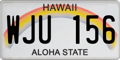 HI license plate WJU156
