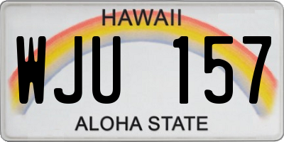 HI license plate WJU157